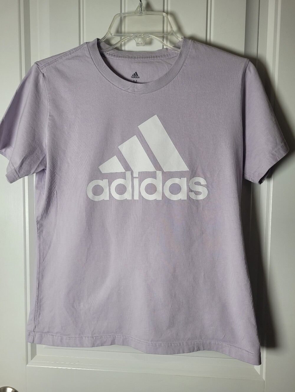 Adidas Essentials Lavender Women's Short-Sleeve Logo Tee